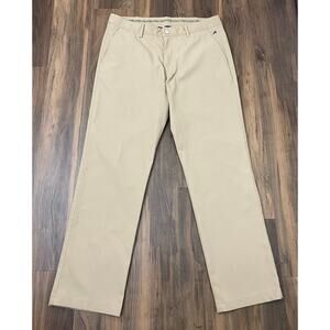 Men Maide Bonobos tan khaki performance chino golf pants slacks, 33x30
